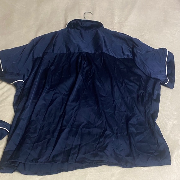 Stars Above Navy Blue Pajama Top & shorts bottom with White Piping - Picture 6 of 7